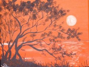 Voir le détail de cette oeuvre: coucher de soleil africain