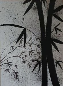 Voir le détail de cette oeuvre: bambou en noir et blanc